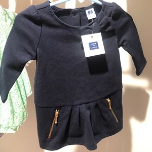 NWT Janie and Jack dress navy blue 3-6M